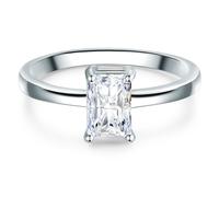 Trilani Damen-Ring aus 925/- Sterling Silber mit Zirkonia mit Brillantschliff