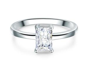 Solitärring TRILANI "TR724" Gr. 56, silber, Fingerringe, Damen, 56, Silber 925 (Sterlingsilber), 2,1mm, mit Zirkonia im Brillant-Look (18377715-56) silber