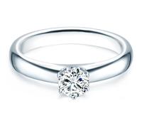 Solitärring TRILANI "X848" Gr. 53, silber, Fingerringe, Damen, 53, Silber 925 (Sterlingsilber), 3,2mm, mit Zirkonia im Brillant-Look (55439400-53) silber