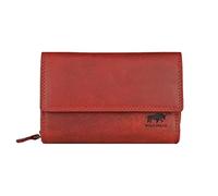 Solo Pelle Damen Leder Geldbörse I Portmonee I Portemonnaie Madrid in Vintage Leder (Vintage Rot) inkl. Geschenkkarton