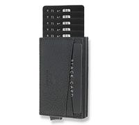 Solo Pelle Kartenetui | Kreditkartenetui | Leder Geldbörse Slim Wallet Portmonee | Geldbeutel mit RFID Schutz für bis zu 8 Karten Model: Mech (Schwarz mit Kleingeldfach)