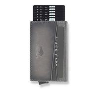 Solo Pelle Kartenetui | Kreditkartenetui | Leder Geldbörse Slim Wallet Portmonee | Geldbeutel mit RFID Schutz für bis zu 8 Karten Model: Mech (Steingrau mit Kleingeldfach)