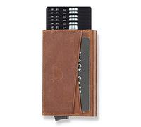 Solo Pelle Kartenetui | Kreditkartenetui | Leder Geldbörse Slim Wallet Portmonee | Geldbeutel mit RFID Schutz für bis zu 11 Karten Model: Mech (Vintage Braun 1)