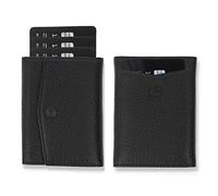 Solo Pelle® Leder I Slim Wallet ohne Münzfach I Geldbeutel mit RFID Schutz I Platz für mindestens 12 Karten I Mini Portemonnaie für Herren und Damen I Geldbörse (Schwarz, ohne Münzfach)