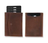 Solo Pelle® Leder I Slim Wallet ohne Münzfach I Geldbeutel mit RFID Schutz I Platz für mindestens 12 Karten I Mini Portemonnaie für Herren und Damen I Geldbörse (Vintage Braun)