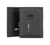 Solo Pelle NEU Slim Wallet mit Münzfach [12 Karten] Slimwallet Riga [RFID-Schutz] Kartenetui mit Münzfach [Leder] Smart Wallet für Männer und Damen (Carbon Prägung)
