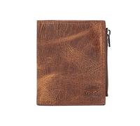 Solo Pelle® Slim Wallet KOMPA mit Münzfach [bis zu 13 Karten] Slimwallet [RFID-Schutz] Kartenetui [Leder] Smart Wallet für Männer und Damen (Vintage Braun)