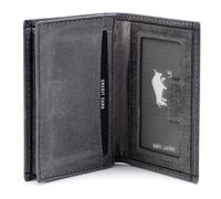 Solo Pelle Visitenkartenetui Leder - Platz für 50 Karten + Mini Geldbörse - 3 Fächer - Visitenkarten Etuis - Geschenk für Damen & Herren in Steingrau