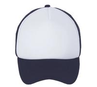 SOLS - "Bubble" Baseball-Mütze (Weiß/Dunkelblau) Einheitsgröße