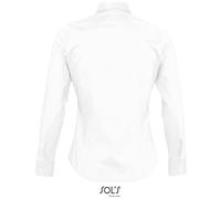 L634 SOL´S Damen Langarm Stretch Hemd Eden White M