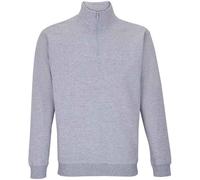 SOLS - "Conrad" Sweatshirt mit kurzem Reißverschluss für Herren/Damen Unisex (Grau meliert) M