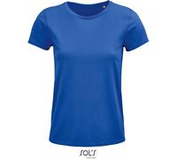 Sol's Damen T-Shirt Crusader – Kurzarm Rundhals Bio-Baumwolle – Royal Blue M