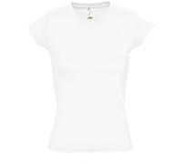 SOLs Damen/Damen Moon V-Ausschnitt T-Shirt mit kurzen Ärmeln (Weiß) XL