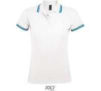 SOLS Damen Piqué Polo 00578 white/aqua S