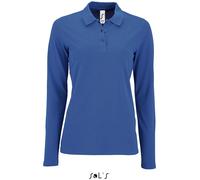 Sol's Damen Langarm-Piqué-Polo Perfect 02083 Royalblau XL