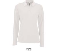 Sol's Damen Polo Perfect 02083 Langarm-Piqué Weiß XL