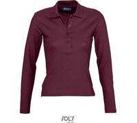 SOLS Damen Piqué Polo langarm 11317 burgundy L