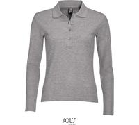 SOLS Damen Piqué Polo langarm 11317 grey melange L