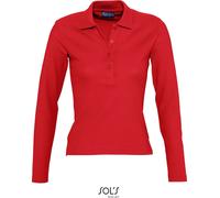 SOLS Damen Piqué Polo langarm 11317 red S