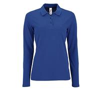 SOLS Womens/Ladies Perfect Long Sleeve Pique Polo Shirt (Königsblau) M