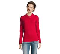SOLS Damen Polo Womens Long-Sleeve Piqué Shirt Perfect 02083 Red XL