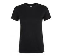 SOLS Damen Regent Kurzarm T-Shirt (M) (Tief Schwarz)