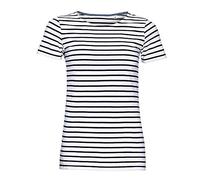 L01399 SOL´S Damen Rundhals T-Shirt Miles Gestreift White L
