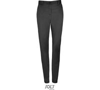 SOLS Damen Satin Stretch Hose Chinohose 02918 black 42