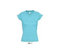 Sol's Damen V-Ausschnitt T-Shirt Moon Atoll Blue M