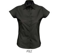 SOLS Damen Stretch Bluse kurzarm 17020 black XS