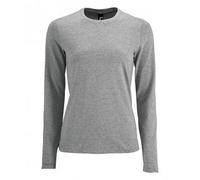 SOLS Damen T-Shirt Imperial, langärmlig (Grau meliert) S