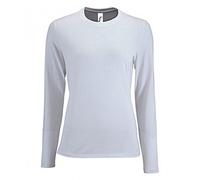 SOLS Damen T-Shirt Imperial, langärmlig (Weiß) L