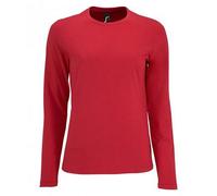 SOLS Damen T-Shirt Imperial, langärmlig (Rot) M
