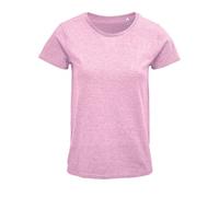 Sol's Damen T-Shirt Kurzarm Rundhals aus Bio - Baumwolle Heather Light Pink M