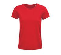 Sol's Damen T-Shirt Kurzarm Rundhals aus Bio - Baumwolle Red M