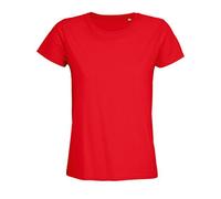 Sol's Damen T-Shirt Kurzarm Rundhals in 20 verschiedenen Farben aus Bio - Baumwolle Bright Red XL