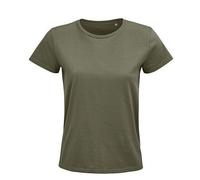 Sol's Damen T-Shirt Kurzarm Rundhals in 20 verschiedenen Farben aus Bio - Baumwolle Khaki M