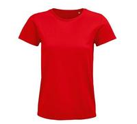 Sol's Damen T-Shirt Kurzarm Rundhals in 20 verschiedenen Farben aus Bio - Baumwolle Red S