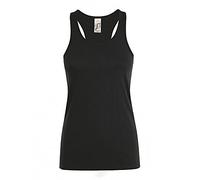 Sols Damen Tanktop Justin, ärmellos (L) (Schwarz)
