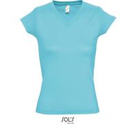 L156 SOL´S Damen V-Ausschnitt T-Shirt Moon Atoll Blue L
