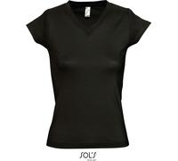 L156 SOL´S Damen V-Ausschnitt T-Shirt Moon Deep Black S