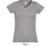 L156 SOL´S Damen V-Ausschnitt T-Shirt Moon Grey Melange M