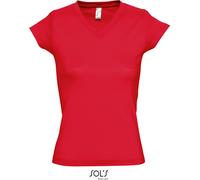 L156 SOL´S Damen V-Ausschnitt T-Shirt Moon Red S