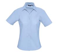 SOLS - "Elite" Bluse für Damen kurzärmlig (Himmelblau) XL