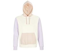 SOL'S Farbige Unisex-Kapuzensweatshirt Collins - Cremeweiß / cremerosa / cremeviolett | 3XL