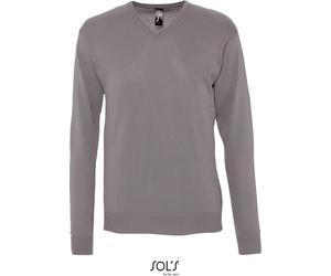 SOLS Gestrickter Herren V-Ausschnitt Pullover 90000 medium grey (solid) L