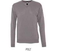 L410 SOL´S Herren Sweatshirt Pullover GalaxyV Ausschnitt Medium Grey (Solid) XXL