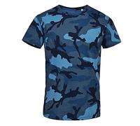 Sols Herren Camo T-Shirt mit Tarnmuster, Kurzarm (M) (Blaues Tarnmuster)