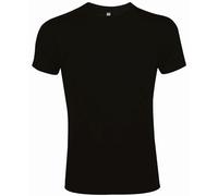 SOLS Herren Imperial Slim Fit T-Shirt mit kurzen Ärmeln (Tiefschwarz) XL