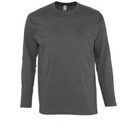 SOLS Herren Monarch Langarm T-Shirt (Dunkelgrau) XL